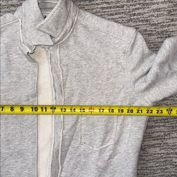 New Frank and Eileen- EILEEN Sweatshirt Button-Up Triple Fleece Gray Melange XS - Picture 11 of 15